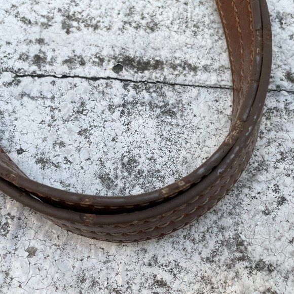 Nine & Company Women Bag Green Convas Brown Leather Hand Bag - Picture 12 of 12